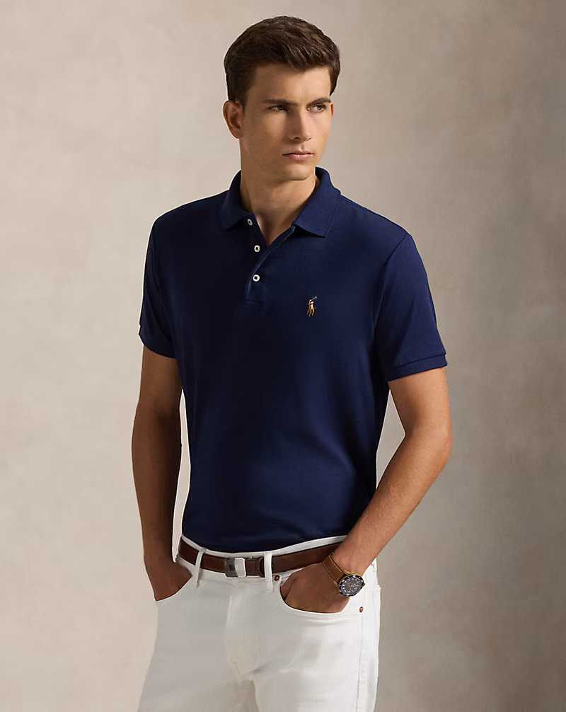 Refined Navy Custom Slim Fit Soft Cotton Polo Shirt included in the set